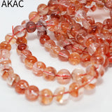 2 Natural Multi-inclusions Crystal Bracelets 8-8.8mm Beads