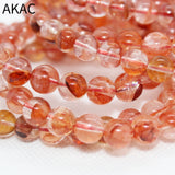 2 Natural Multi-inclusions Crystal Bracelets 8-8.8mm Beads