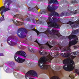 Natural Seven Quartz Bead Bracelets, 100% Genuine, 7-9mm