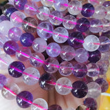 Natural Seven Quartz Bead Bracelets, 100% Genuine, 7-9mm
