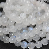 Natural Rainbow Moonstone Bracelet Beads 9-9.8mm