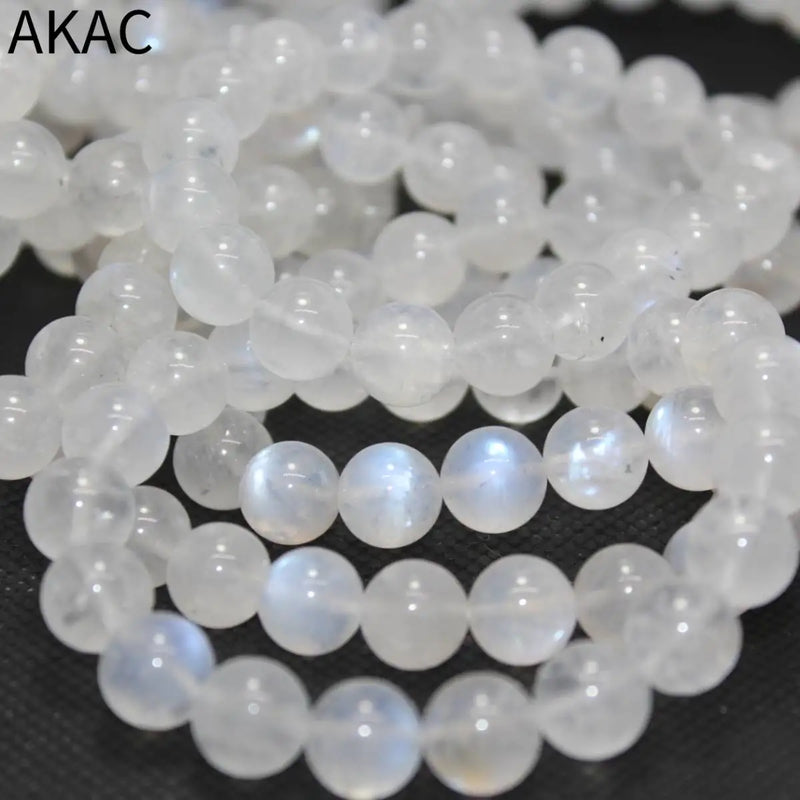Natural Rainbow Moonstone Bracelet Beads 9-9.8mm