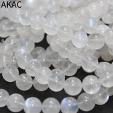 Natural Rainbow Moonstone Bracelet Beads 9-9.8mm