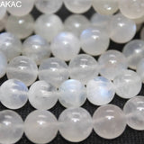Natural Rainbow Milky Moonstone Bracelet Beads 9-9.8mm