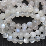 Natural Rainbow Milky Moonstone Bracelet Beads 9-9.8mm