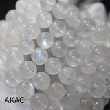 Natural Rainbow Moonstone Bracelet Beads 9-9.8mm for Women Men