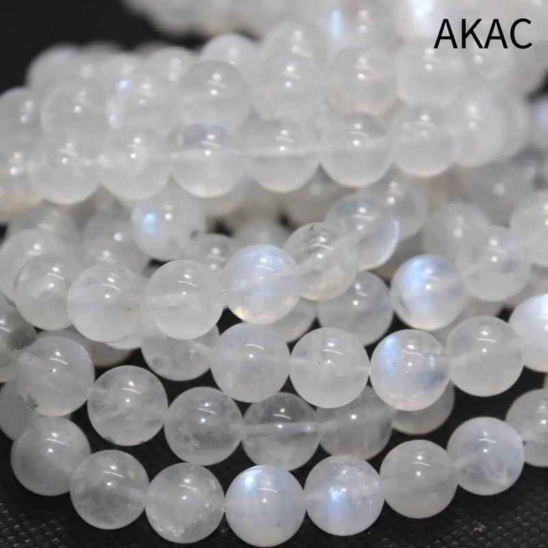 Natural Rainbow Moonstone Bracelet Beads 9-9.8mm for Women Men