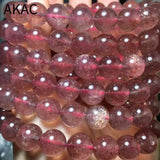Natural Star Strawberry Quartz Bracelet Beads 8-12mm