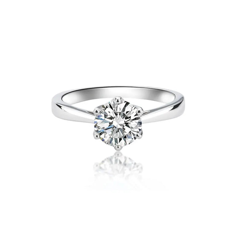 925 Silver Moissanite Engagement Ring - Ideal for Special Occasions