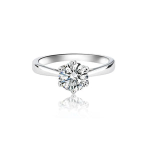 925 Silver Moissanite Engagement Ring - Ideal for Weddings & Parties