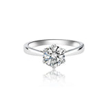 925 Silver Moissanite Engagement Ring - Ideal for Special Occasions