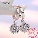 2CT Moissanite Drop Earrings Lab Diamond 925 Sterl Silver Dangle