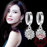 2CT Moissanite Drop Earrings Lab Diamond 925 Sterl Silver Dangle