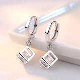 2CT Moissanite Drop Earrings Lab Diamond 925 Sterl Silver Dangle