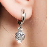 2CT Moissanite Drop Earrings Lab Diamond 925 Sterl Silver Dangle
