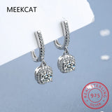 2CT Moissanite Huggie Hoop Earrings Sterling Silver Dainty Drop Earrings