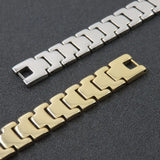12mm High Polished Stainless Steel Black ID Chain Bracelet for Men