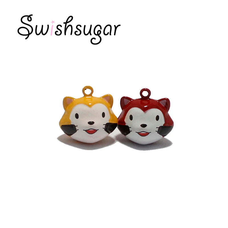 Cartoon Fox Animal Bell Charms Pendant Craft Jewelry Accessories
