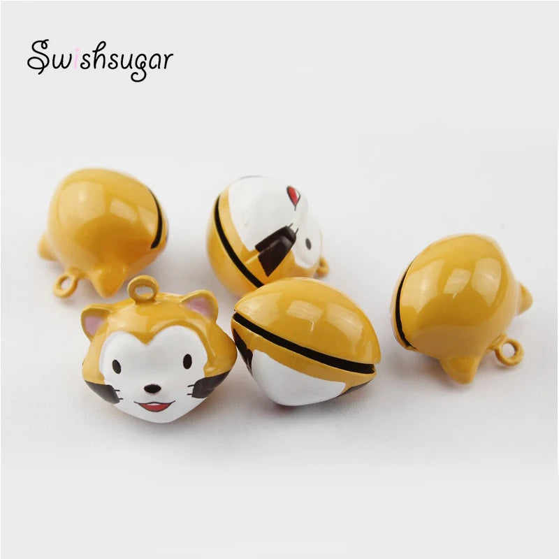 Cartoon Fox Animal Bell Charms Pendant Craft Jewelry Accessories