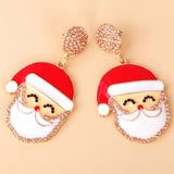 Christmas Santa Earrings Xmas Dangle Earing For Women Party Gift