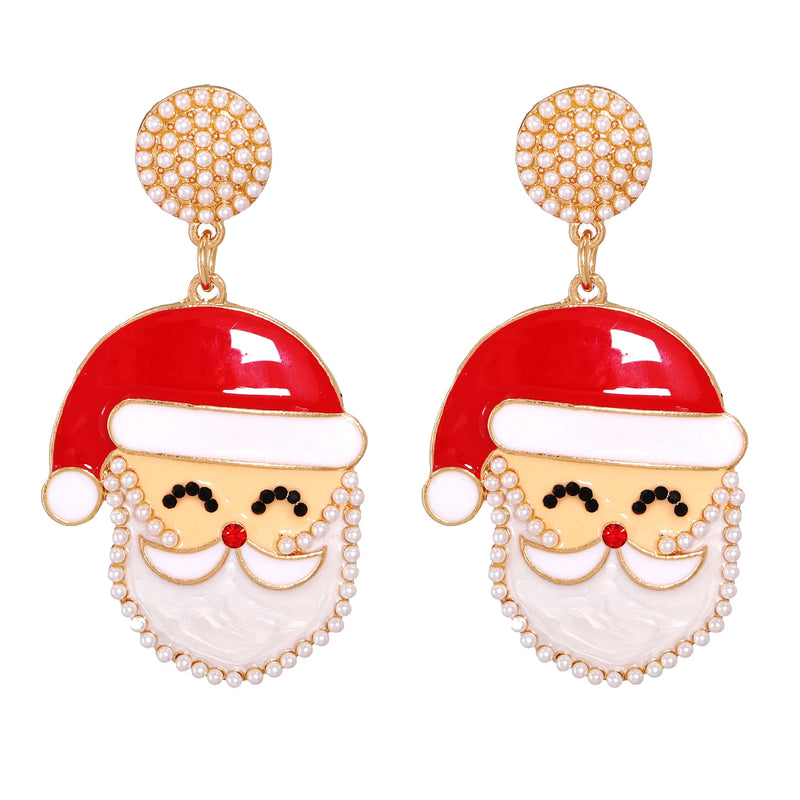 Christmas Santa Earrings Xmas Dangle Earing For Women Party Gift