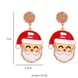 Christmas Santa Earrings Xmas Dangle Earing For Women Party Gift