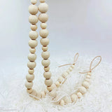 Natural Wood Curtain Tie Backs, Drape Tiebacks, Farmhouse Garland, Boho Decor