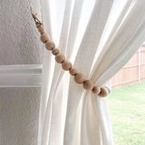 Natural Wood Curtain Tie Backs, Drape Tiebacks, Farmhouse Garland, Boho Decor