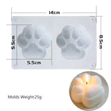 Cat Paw Candle Silicone Mold for DIY Aromatherapy Candle Soap Making Mould