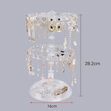 2Layer Rotating Earrings Storage Shelf Jewelry Display Stand