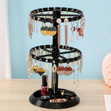 2Layer Rotating Earrings Storage Shelf Jewelry Display Stand