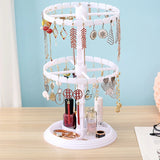 2Layer Rotating Earrings Storage Shelf Jewelry Display Stand