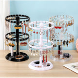 2Layer Rotating Earrings Storage Shelf Jewelry Display Stand