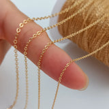 Brass Plated Link Chain for Jewelry Making