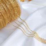 Brass Plated Link Chain for Jewelry Making
