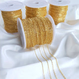 Brass Plated Link Chain for Jewelry Making