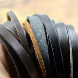 2M Flat Cow Leather Rope DIY Jewelry Making Shoe Laces