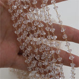 2M Copper KC Plated Crystal Chips Stone Link Chains DIY Eyeglass Necklace Tassel
