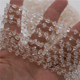 2M Copper KC Plated Crystal Chips Stone Link Chains DIY Eyeglass Necklace Tassel