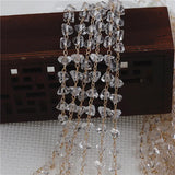 2M Copper KC Plated Crystal Chips Stone Link Chains DIY Eyeglass Necklace Tassel