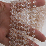2M Copper KC Plated Crystal Chips Stone Link Chains DIY Eyeglass Necklace Tassel