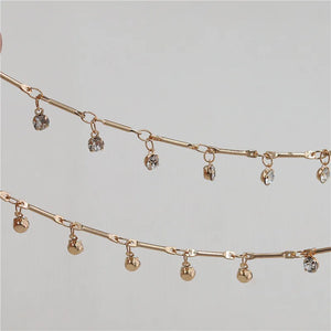 2M Copper KC Plated Glass Link Chains 3.8mm DIY Necklace Anklet Chains