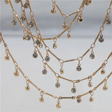 2M Copper KC Plated Glass Link Chains 3.8mm DIY Necklace Anklet Chains