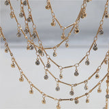 2M Copper KC Plated Glass Link Chains 3.8mm DIY Necklace Anklet Chains