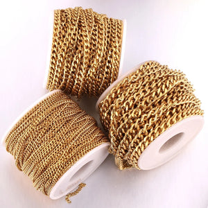 2M Miami Cuban Stainless Steel Chain for DIY Necklace Bracelet