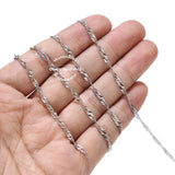 2M Stainless Steel 2mm 2.5mm Water Ripple Chains DIY Necklace Bracelets