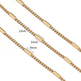 2M Stainless Steel 2mm Pinch Chain for DIY Jewelry
