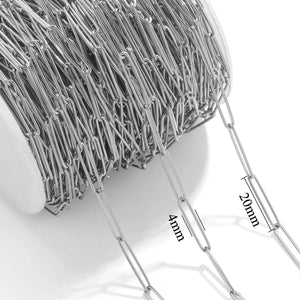 2M Stainless Steel Oval Link Chain DIY Jewelry Making