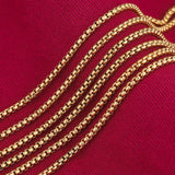 2M 2mm Stainless Steel Plated Box Chains DIY Necklace Bracelet Making