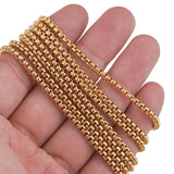 2M 2mm Stainless Steel Plated Box Chains DIY Necklace Bracelet Making